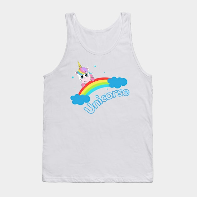 Rainbow Unicorse Tank Top by Berujung Harmony